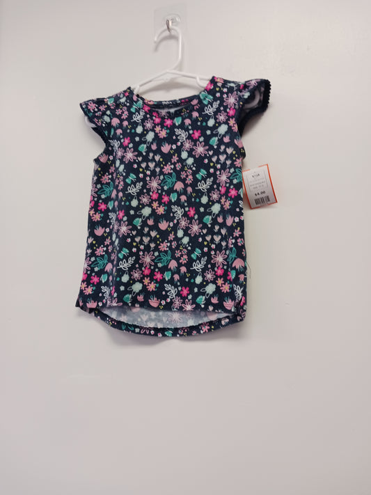 Navy/Pink/Blue Flower Jumping Bean Shirt, 3T G