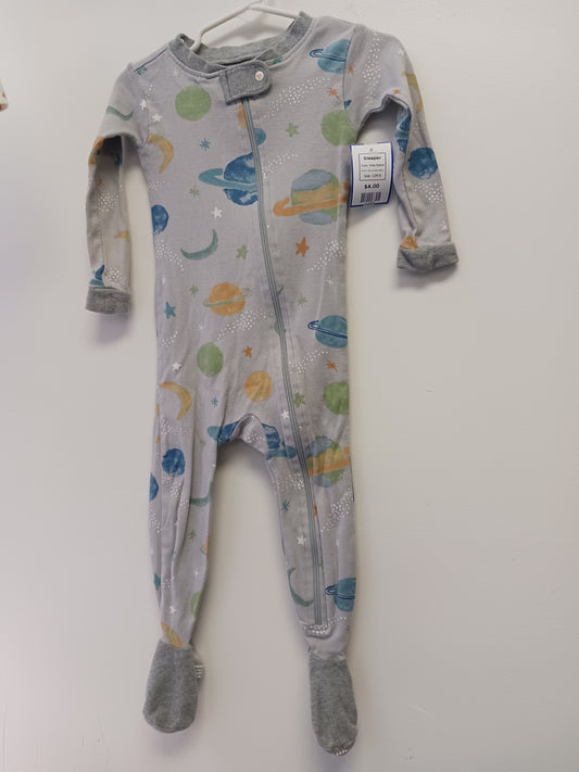 Grey Space Burts Bees Baby Sleeper, 12M B