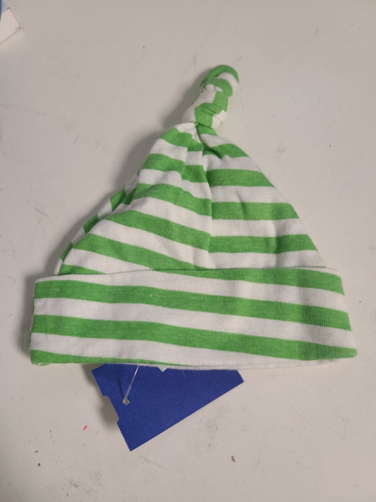 green Gerber Striped Baby Hat