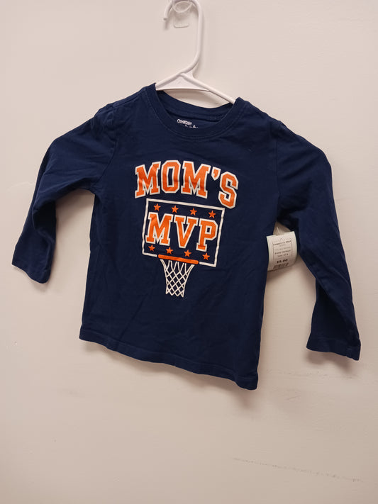 Navy Basketball OshKosh Longsleeve Shirt, 3T B