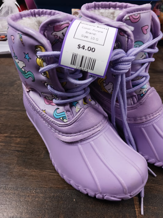 Purple  Unicorn Boots, 10 G