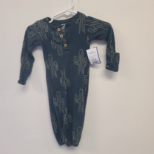 Grey/Green Cactus Carters Sleepsack, NB B