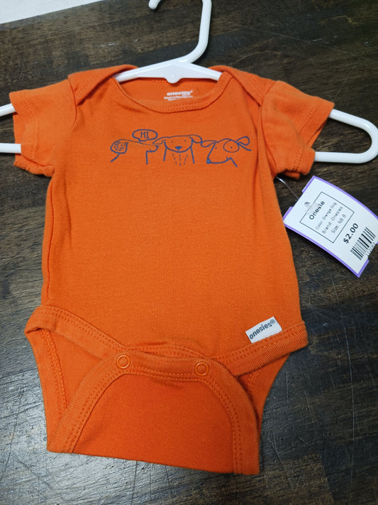 Orange Dog Onesies Onesie, NB B