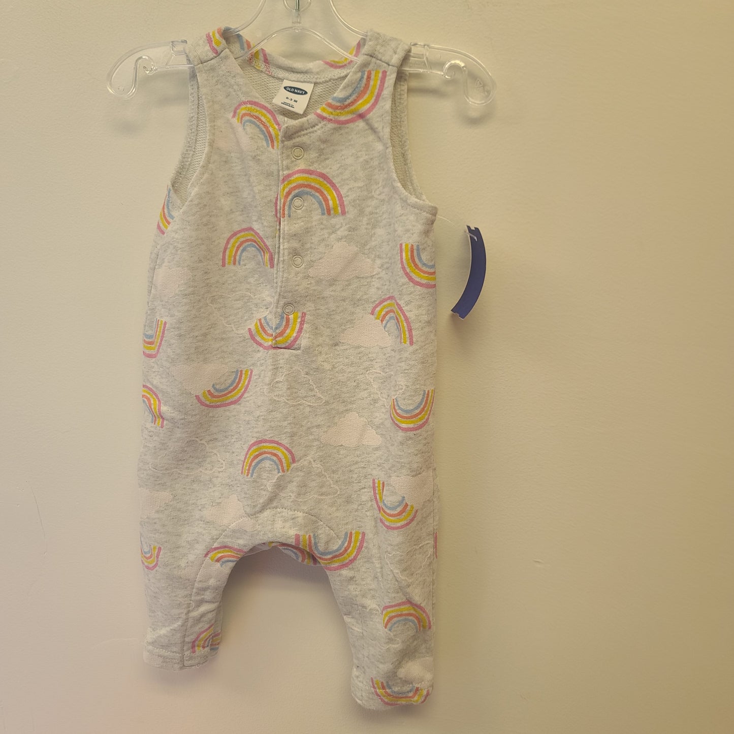 Grey Old Navy One Piece Rainbow outfit 0/3m, NB G