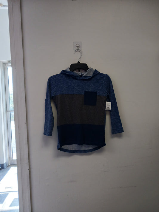 blue/grey Seven Oaks Long Sleeve Hooded Shirt, 8 B