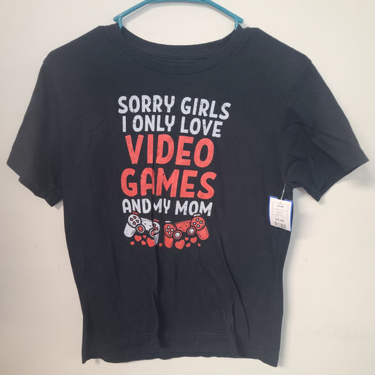 Black/Red I Only Love Video Games  Shirt, 10 B