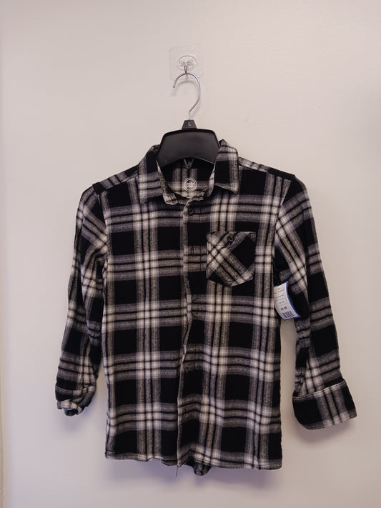 Black Plaid Wonder Nation Flannel Shirt 6/7, 6 B