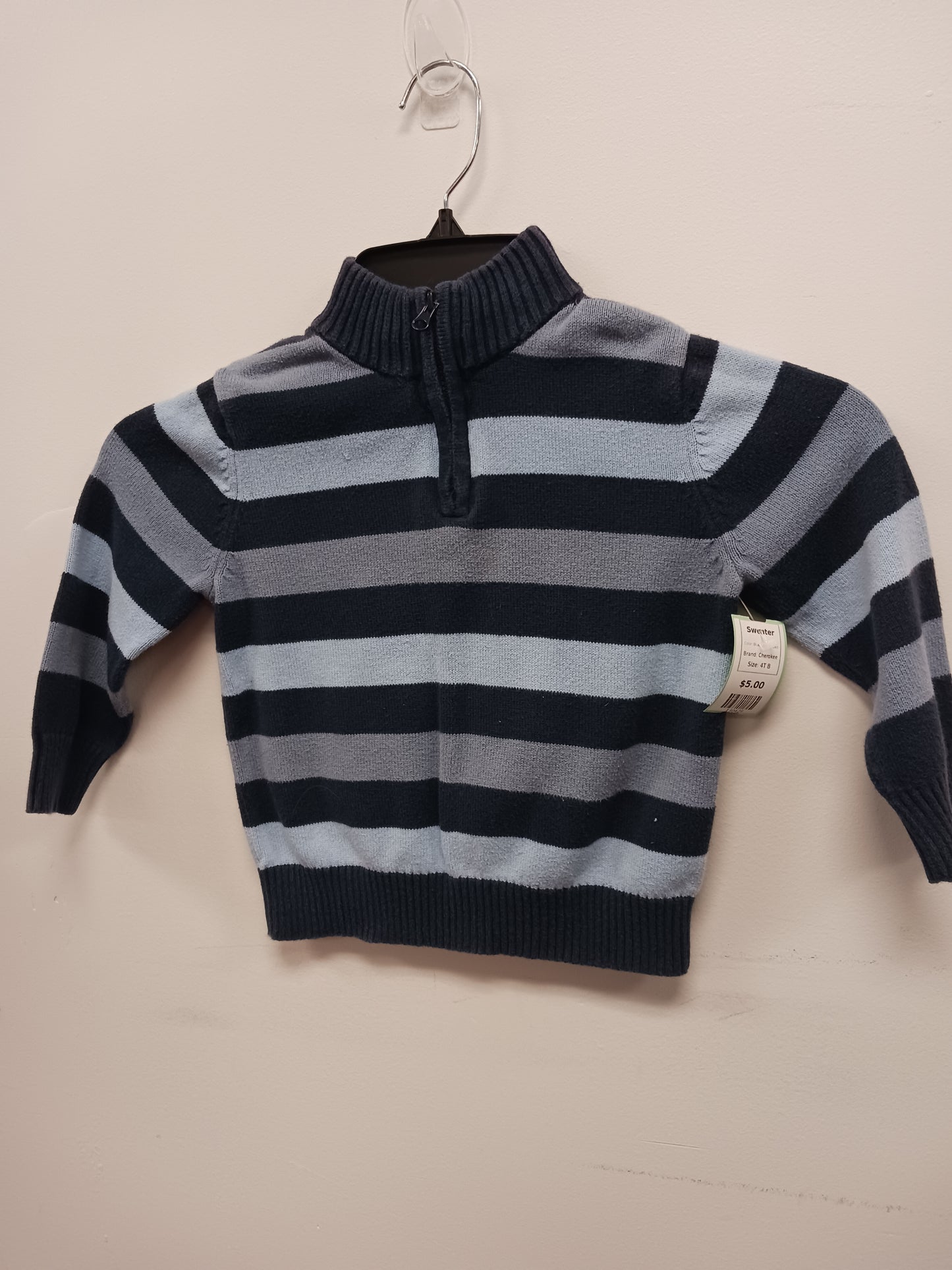 Blue/Navy Striped Cherokee Sweater, 4T B