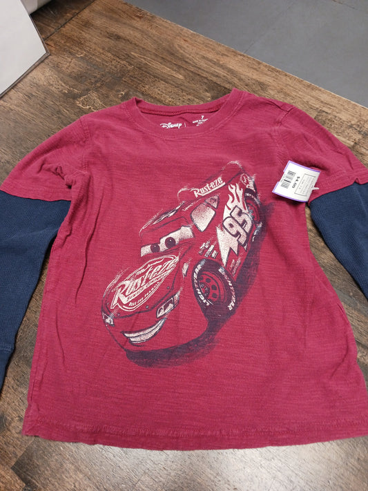 Red Cars Jumping Bean Longsleeve Shirt, 7 B