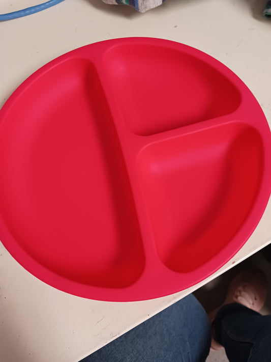 Red Wee Sprout Divided Plate