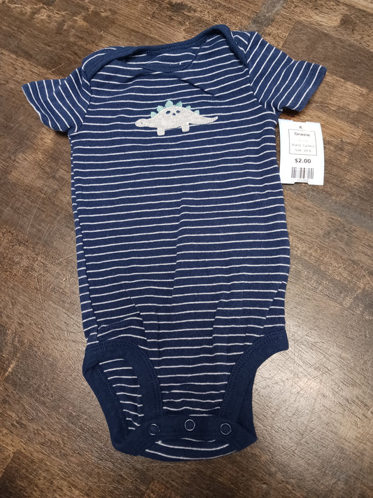 Navy/Grey Dino Carters Onesie, 3M B