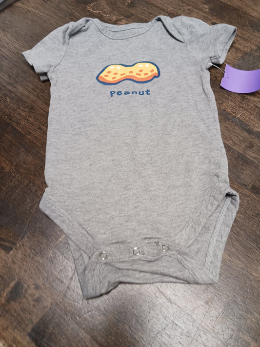 Grey Peanut Life Is Good Onesie, 6M B