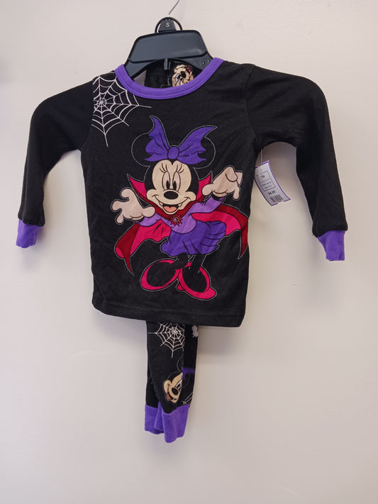 Black/Purple Halloween Minnie Pjs, 4T G