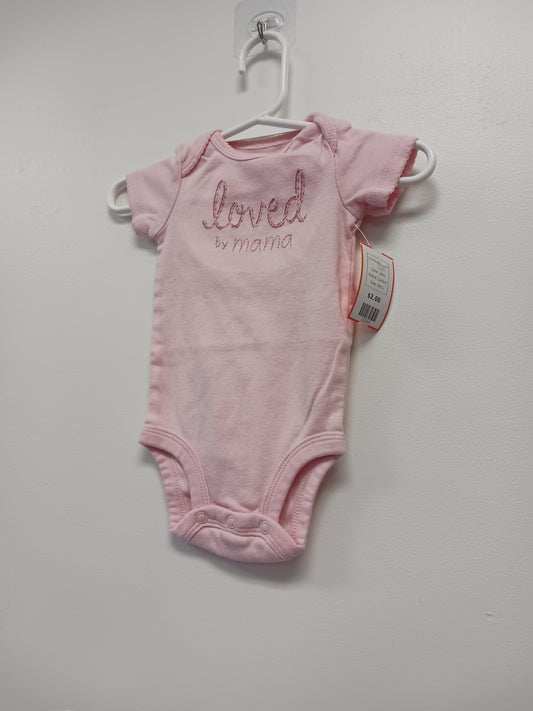 pink Carters Loved By Mama Onesie, NB G