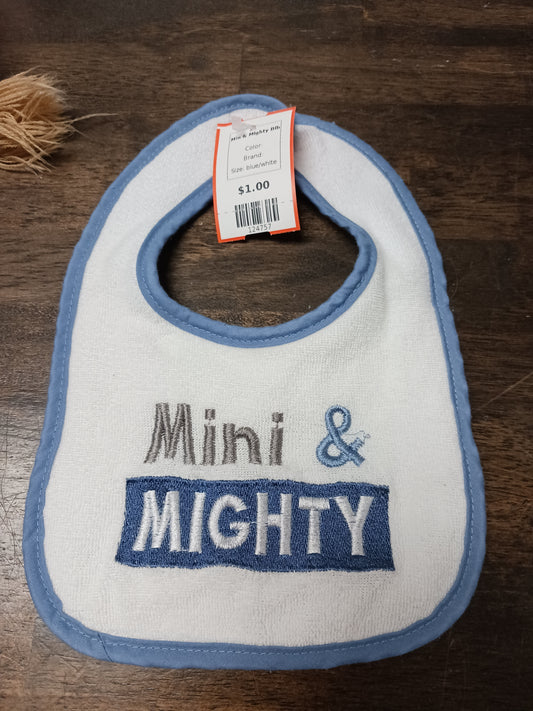 Min & Mighty Bib, blue/white