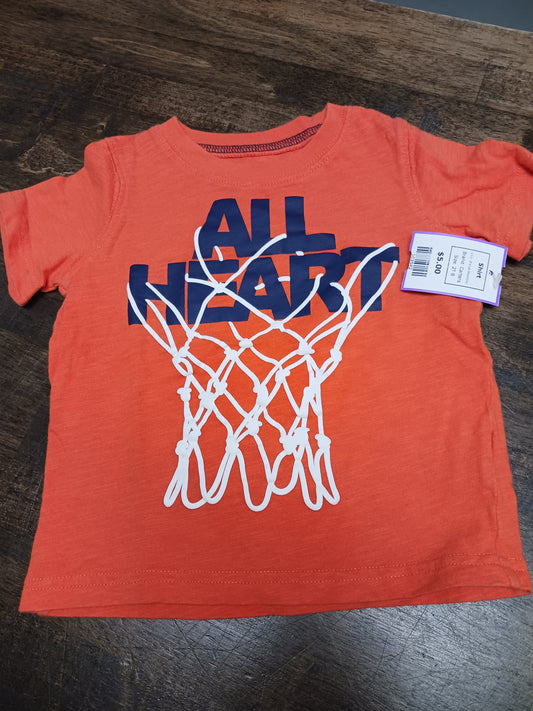 Orange Basketball Carters Shirt, 2T B