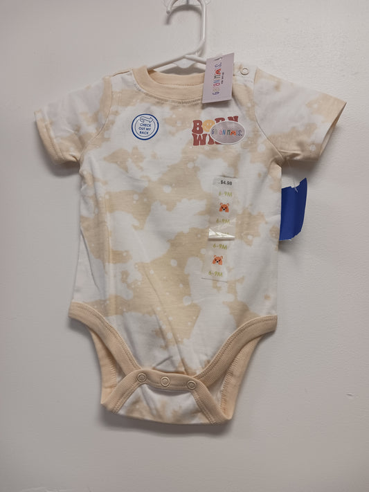 tan Garanimals Born Wild Onesie 6/9m, 6M B