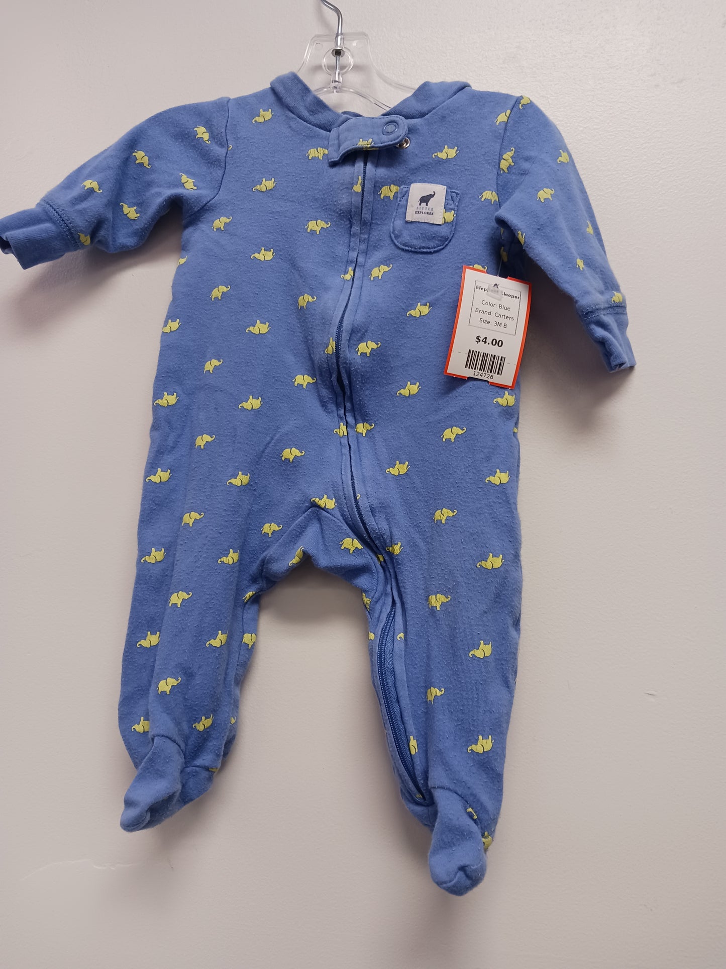 Blue Carters Elephant Sleeper, 3M B