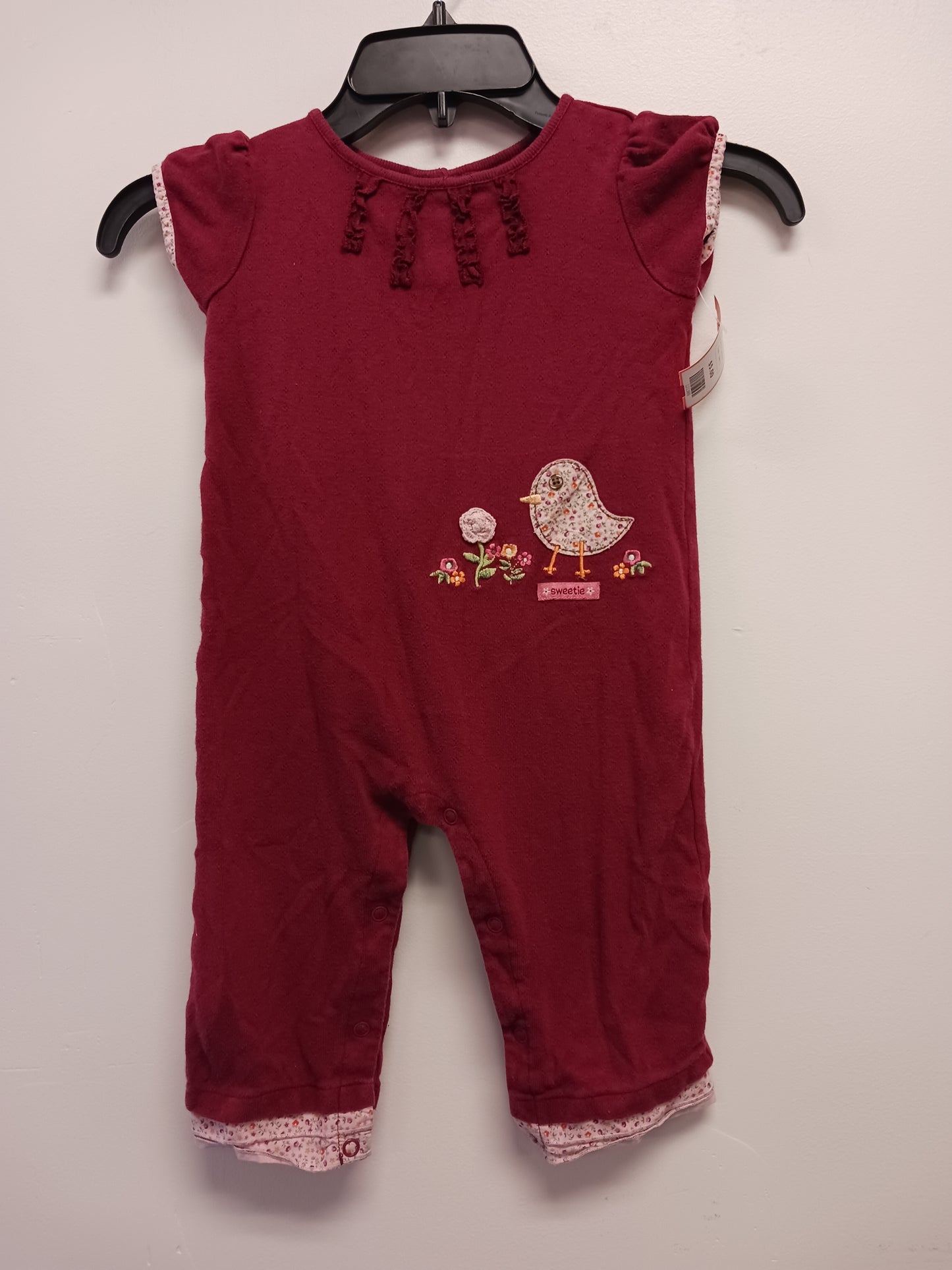 Burgandy Carters Bird romper, 18M G