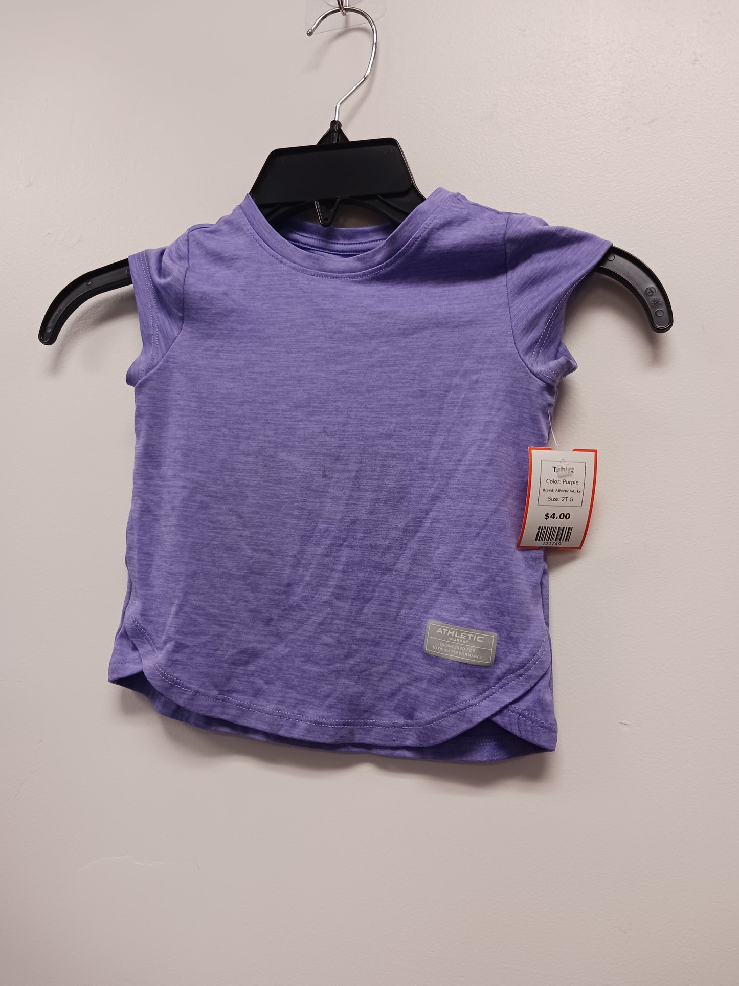 Purple Athletic Works Tshirt, 2T G