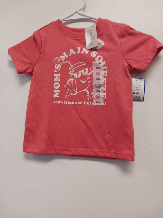 orange Garanimals Mom's main squeeze tshirt, 18M B