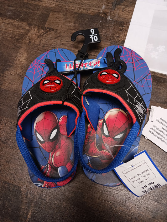 Blue/Red Marvel Light Up Spiderman Sandals  9/10, 9 B