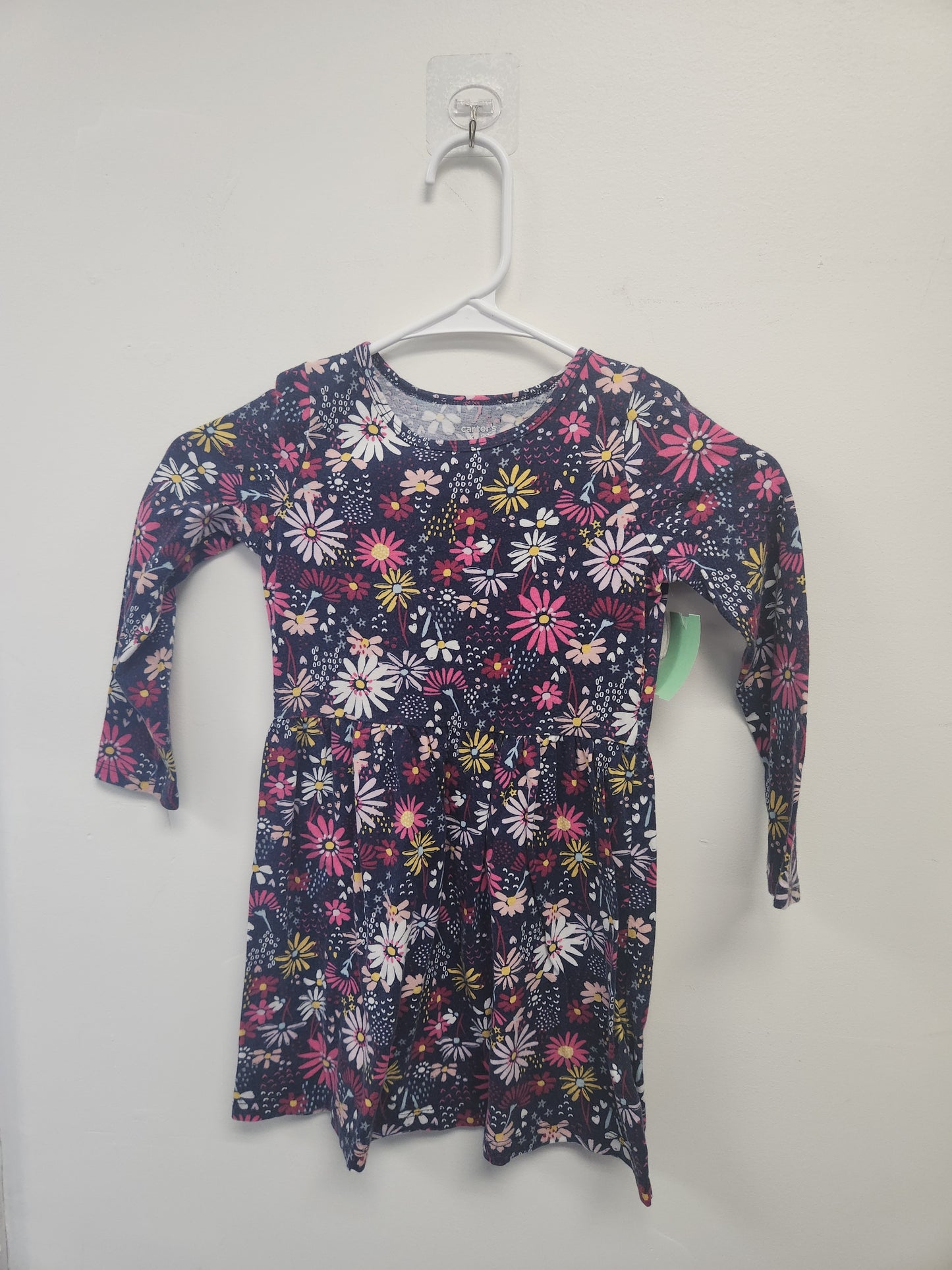Navy/Pink Flower Carters Dress, 5T G