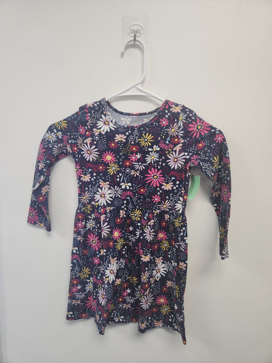 Navy/Pink Flower Carters Dress, 5T G