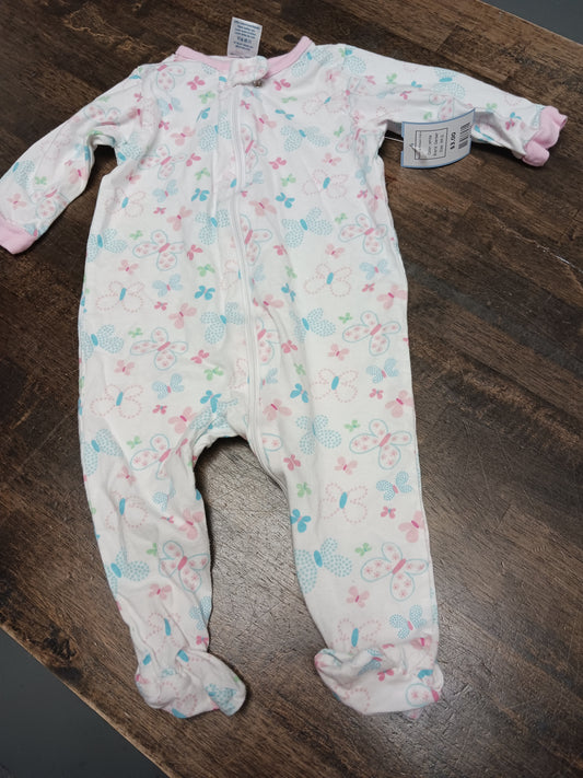 white Gerber Butterfly Sleeper 3-6m, 3M G