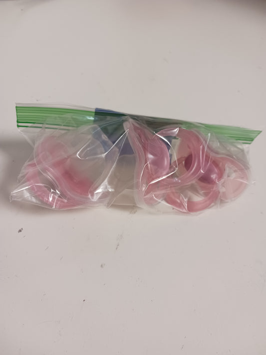 pink  Bag of 3 Pacifers