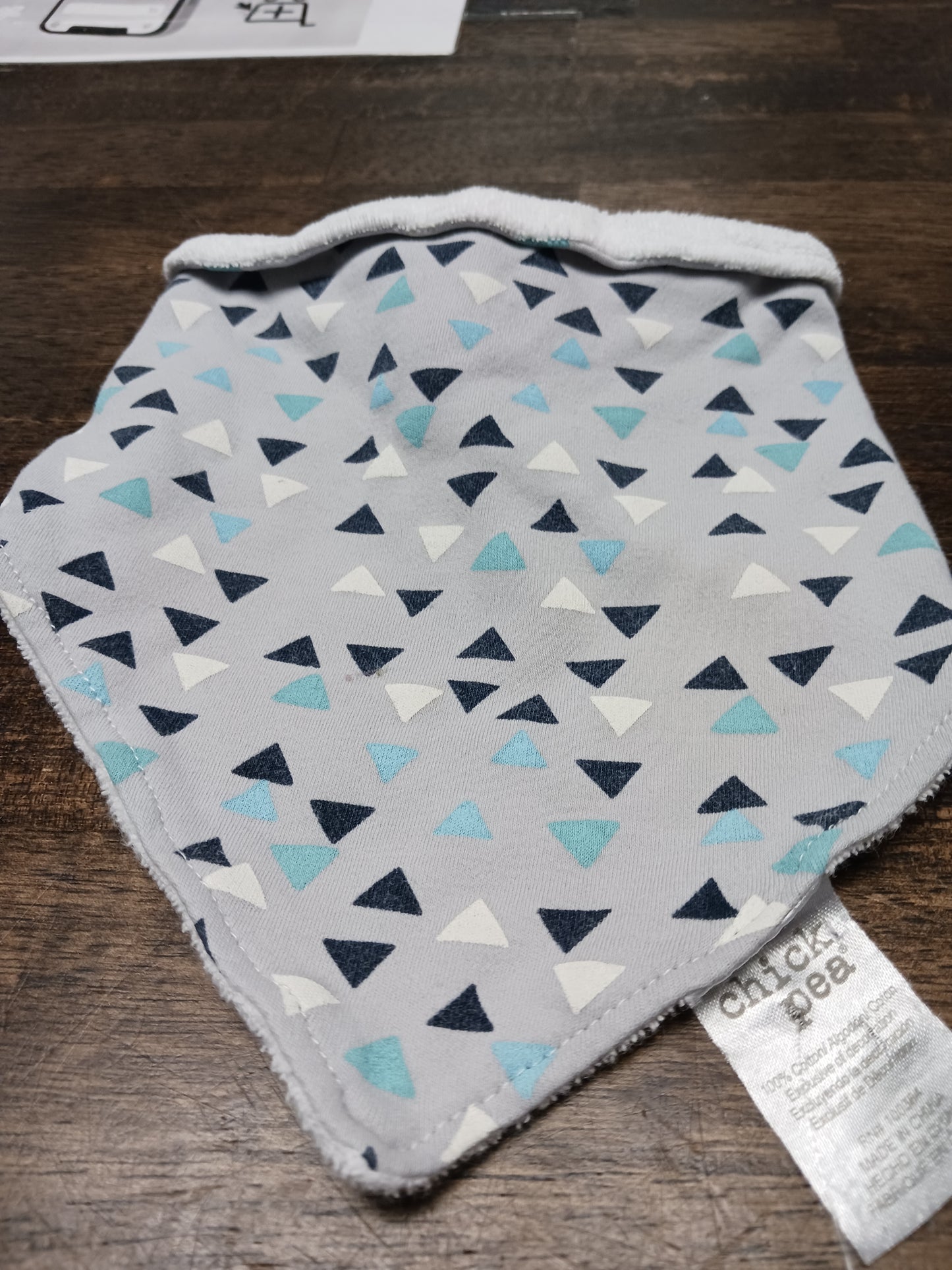 Grey/Blue/White Triangle  Bib