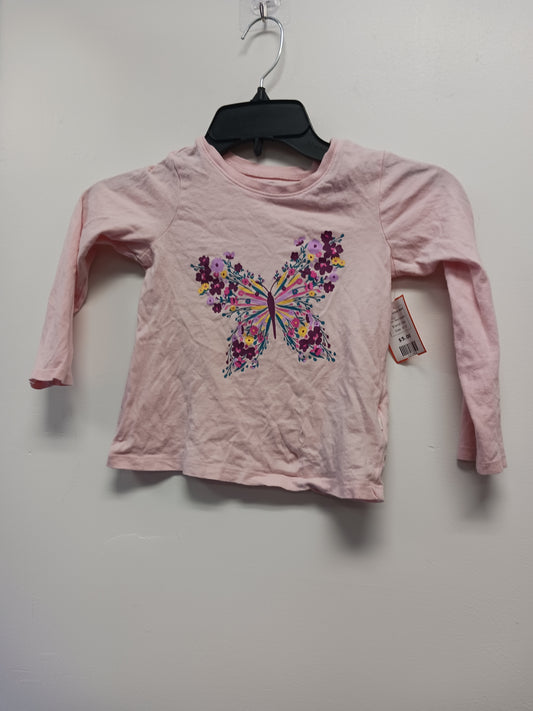 Pink Butterfly Gap Longsleeve Shirt, 4T G
