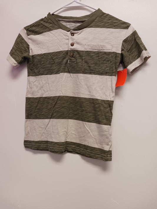 Tan/Green Striped Carters Shirt, 7 B