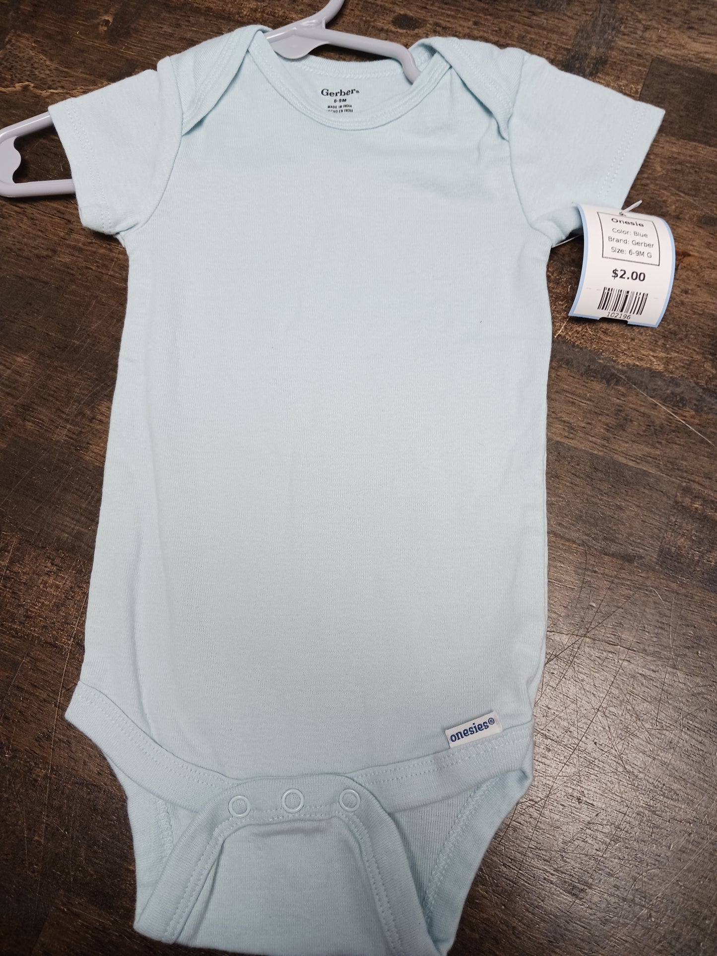 Blue Gerber Onesie, 6-9M G