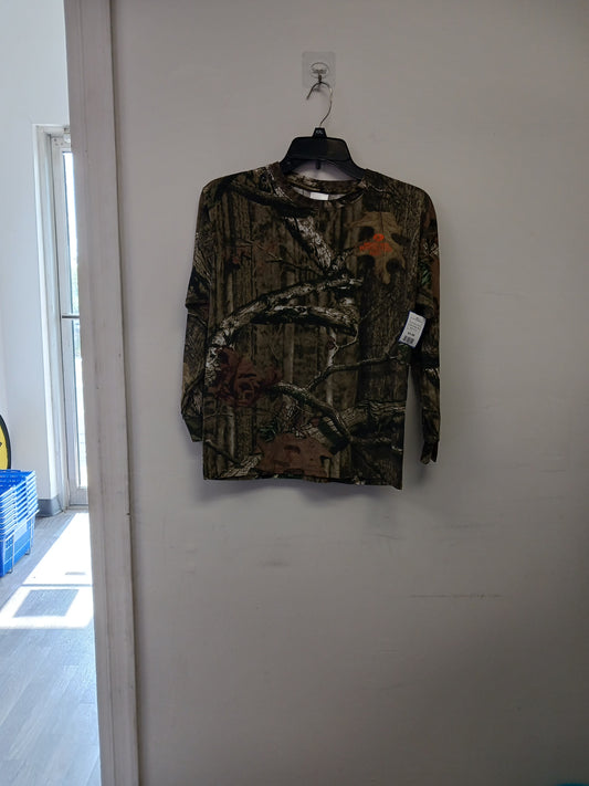 Brown Camo Mossy Oak Long Sleeve Camo Tshirt, 14 B