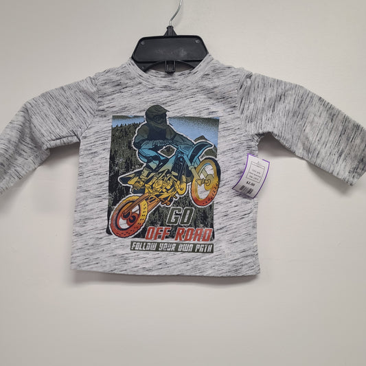grey Garanimals Long Sleeve Motorcycle shirt, 12M B