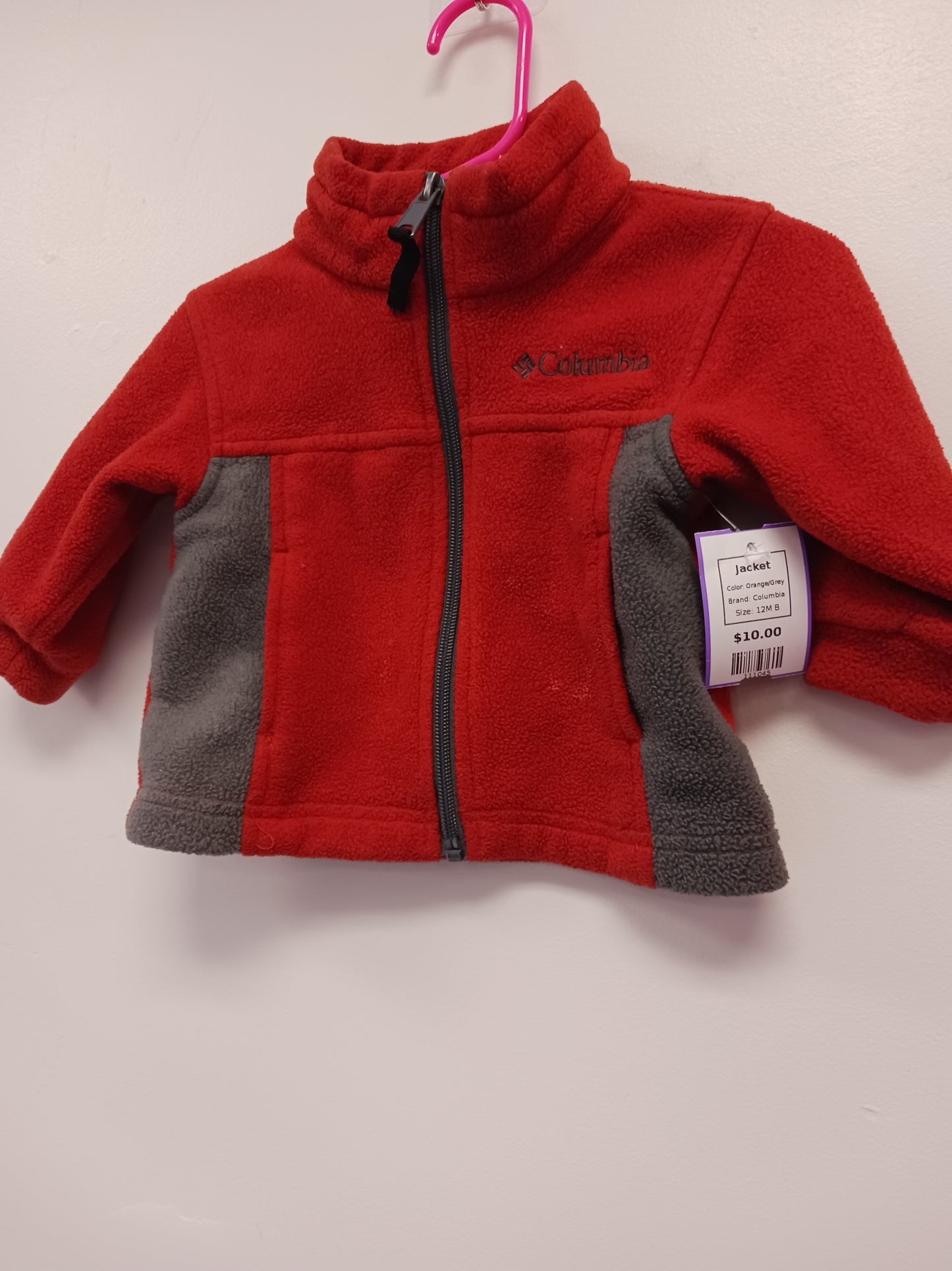 Orange/Grey Columbia Jacket, 12M B