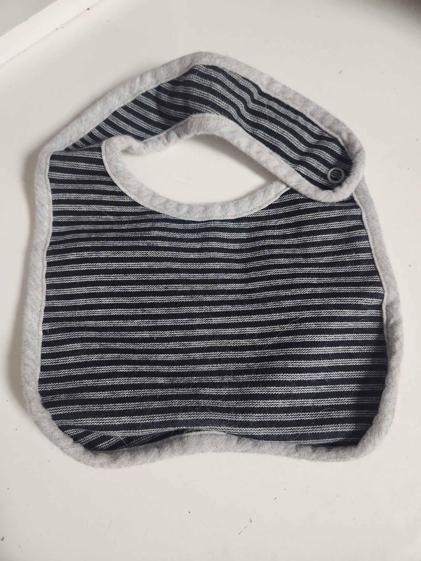 Black/Grey Striped Carters Bib