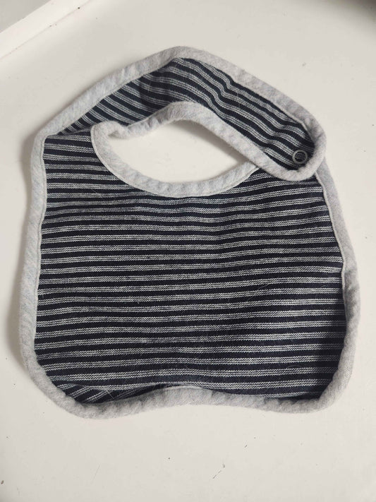 Black/Grey Striped Carters Bib