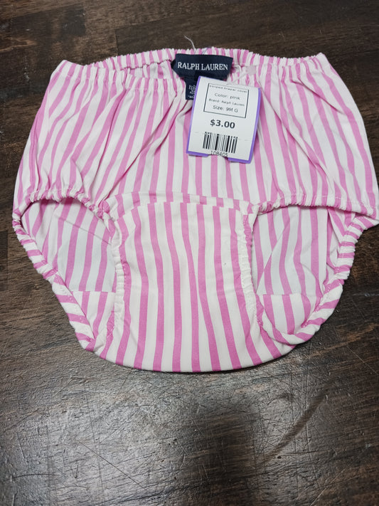 pink Ralph Lauren Striped Diaper cover, 9M G
