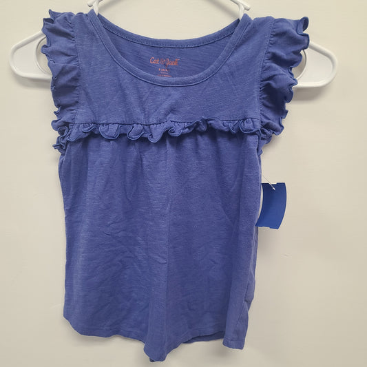 blue Cat & Jack Ruffled Top, 6 G