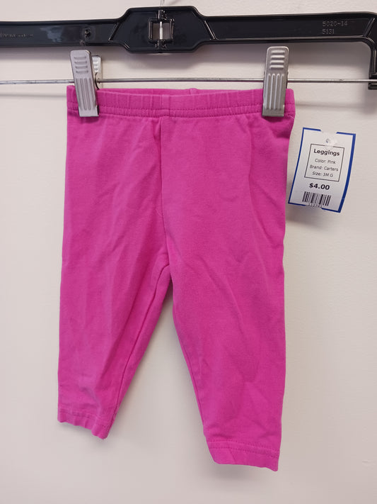 Pink Carters Leggings, 3M G