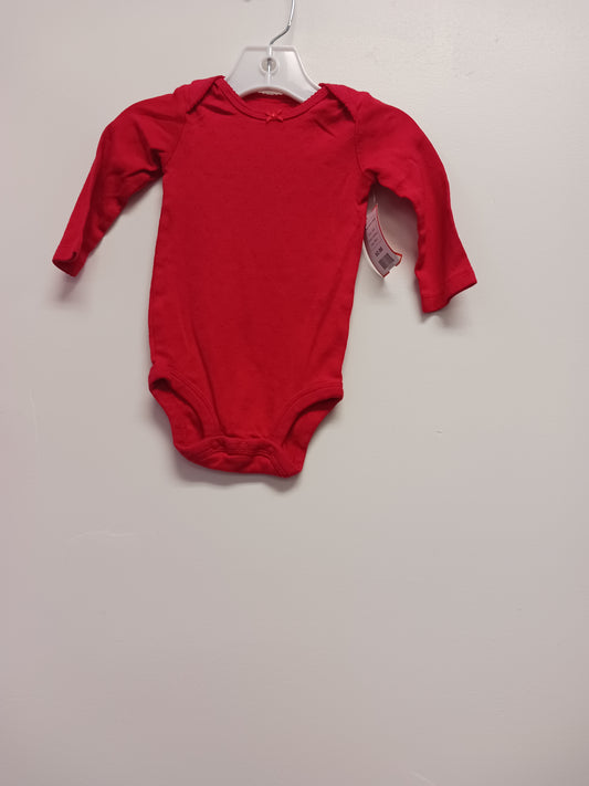 Red Carters Long Sleeve Onesie, 9M G