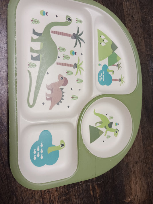 Green Dino  Plate