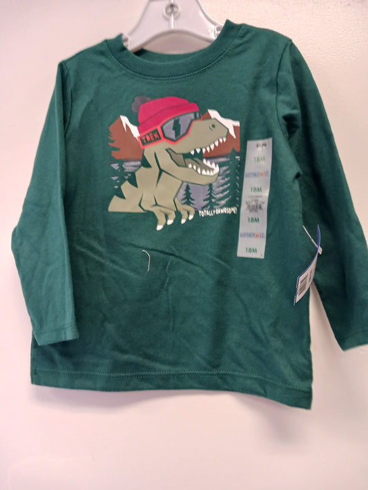 Green Dino Garanimals Longsleeve Shirt, 18M B