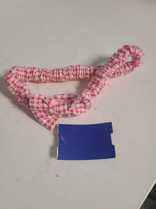 pink  Checked Head Band