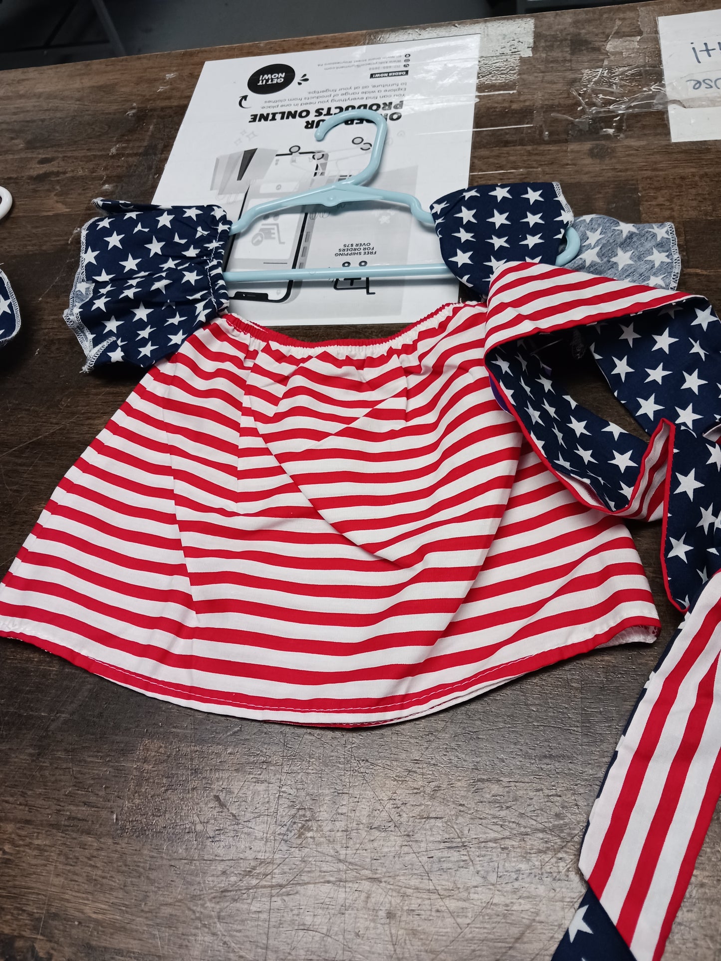 Red/White/Blue Boutique Striped Shirt, 12M G