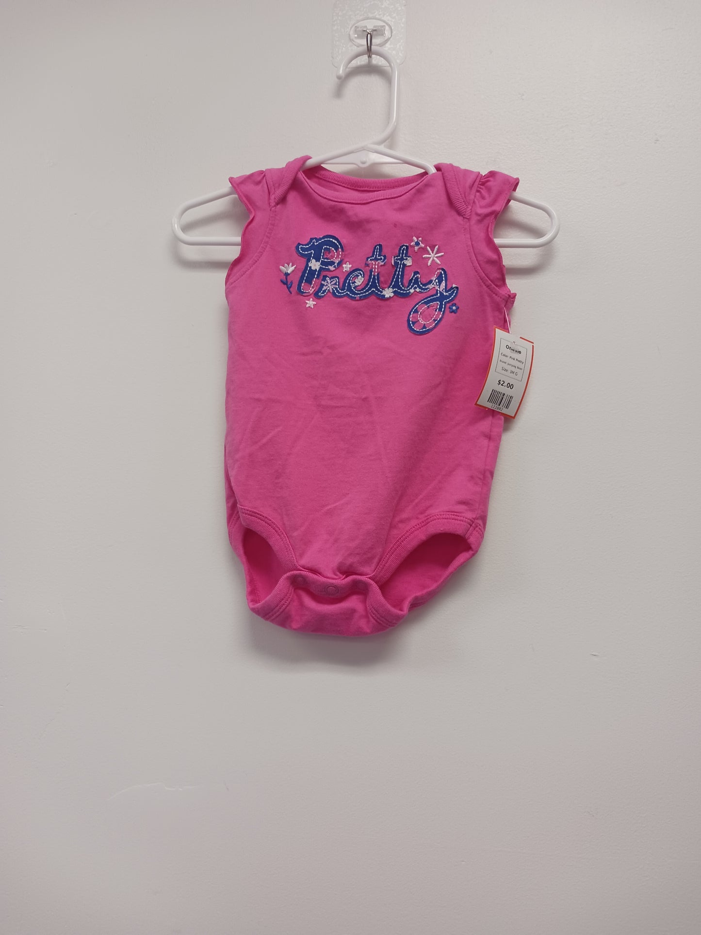 Pink Pretty Jumping Bean Onesie, 3M G