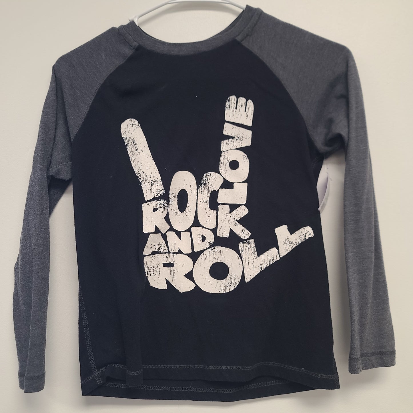 Black/Grey Rock And Roll Arizona Longsleeve Shirt, 8 B