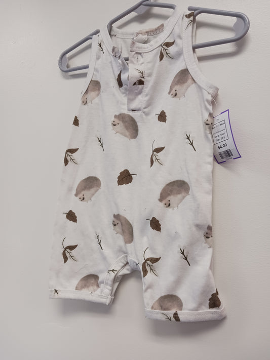 White Headgehog Shein Short One Piece, 3M B